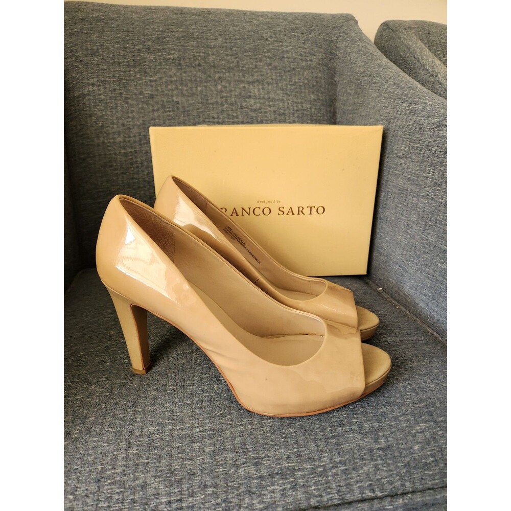 Franco Sarto L-Axel High Heel Shoes in "Dune" Tan Color Size 10